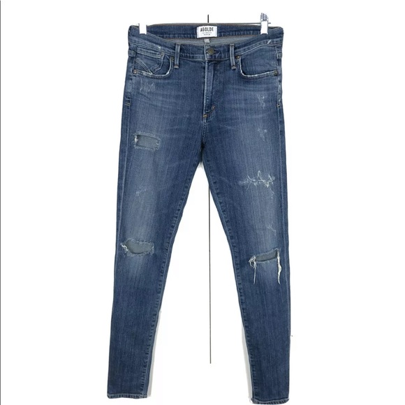 Agolde Denim - AGOLDE DISTRESSED HIGH RISE SKINNY JEANS SIZE 27